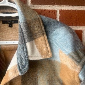 Gender-Neutral Brushed Plaid Overshirt